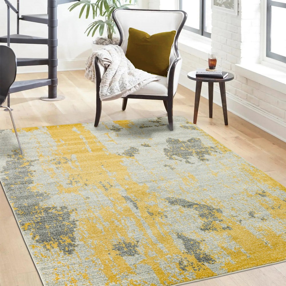 Nova Rugs NV18 in Painterly Yellow